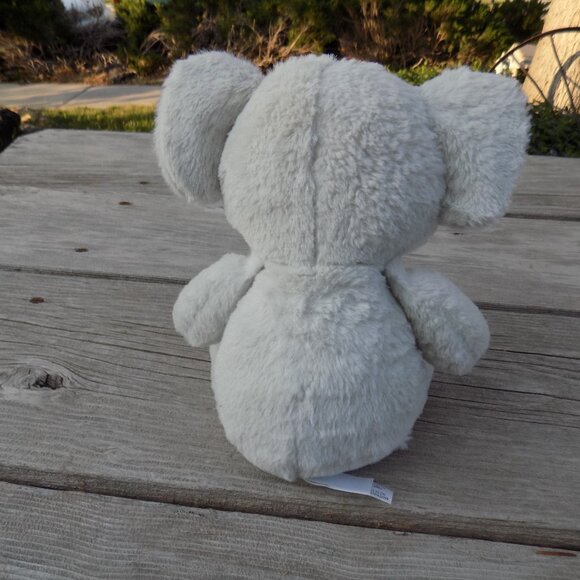 KELLY TOYS ELEPHANT RATTLE CRINKLED EARS GRAY PLUSH Soft Fur STUFFED ANIMAL Baby - Picture 5 of 9